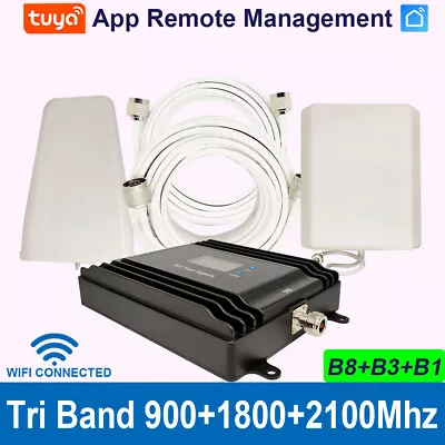Mobile Signal Booster 2G 3G 4G Tri Band 900/1800/2100Mhz 5G Repeater Amplifier • $121.48