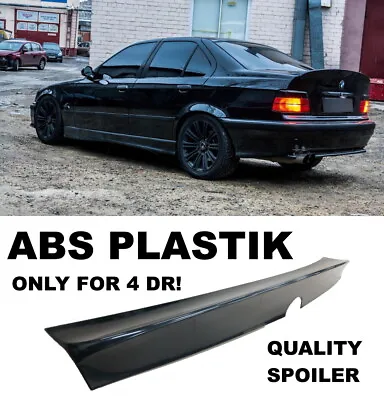 Ducktail CSL Spoiler For BMW E36 4DR Sedan Rear Boot Trunk Lip Wing JDM Lid ABS • $149.99