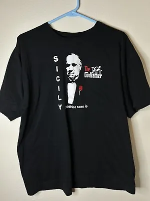 The Godfather - Marlon Brando - “Sicily” Black Shirt XXL JHK Il Padrino Sono Oi • $44.99