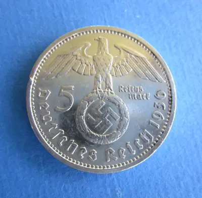 Germany WW2 Silver 5 Reichsmark Coin  1936 A. . From Germany • $55