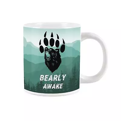 £13.29 • Buy Bearly Awake Grizzly Bear Wilderness Extra Large Mug Antisocial Coffee Gift