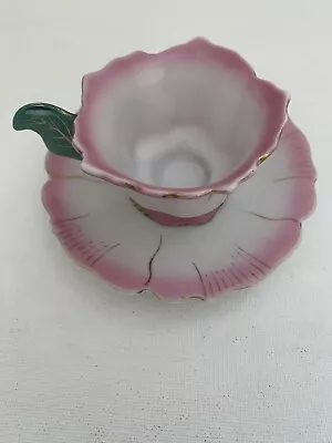 Merit Bone China Tea Cup / Saucer Made In Occupied Japan Floral /Pink Small • $19.99