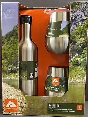 Ozark Trail Wine Set Outdoor Camping Equipment Vacuum Insulated Wine Bottle Plus • $20.37