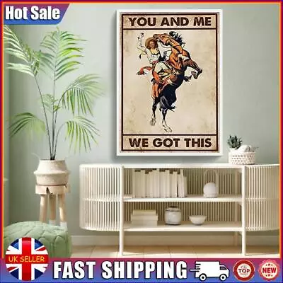 Western Girl Riding A Horse Decorative Picture Poster For Daily Home Ornaments • £7.59