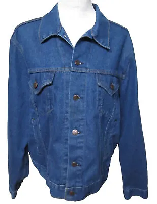 Vintage Rugged Wear By B.o.g. Denim Jean Trucker Jacket Coat Men's Size L • $19.99
