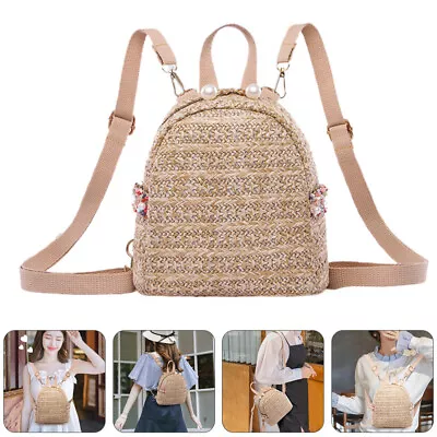  Chic Mini Backpack Lady Travel Beach Bag Traveling Miss Pearl Korean Version • $16.65