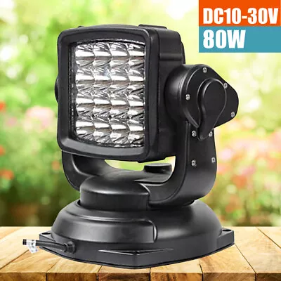 Spotlight LED Searchlight 80W With Remote Control 360° Rotating Magnetic Base • $272.01