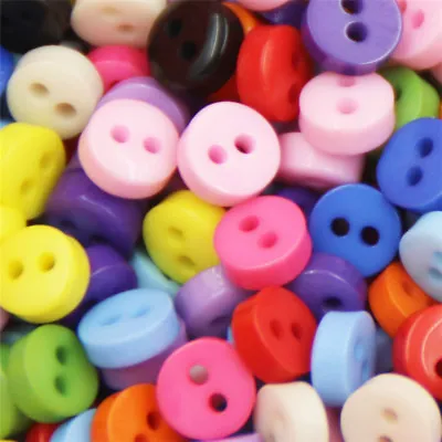 6mm 9mm New Small Mini Tiny Micro Figures Doll Clothing Sew Buttons 50pcs • $2.19