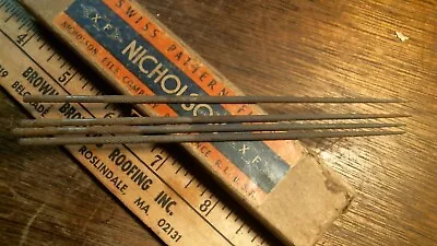 $4.88 • Buy Nicholson 4 PC. UNUSED 5 1/2  Round Handle  Needle File LOT Made In USA YE OLDE
