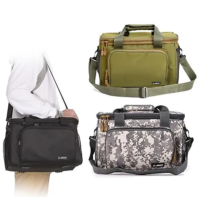 Waterproof Fishing Tackle Bag Lures Kit Carrier Bag Shoulder Waist Canvas Packs • $34.99