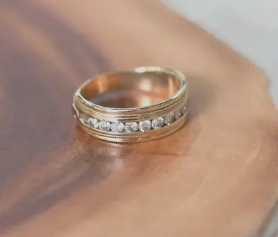 Mens 14k Yellow Gold 1/2 CT Diamond Wedding Band Engagement Ring Size 11.5 • $899.12