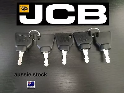 5 X JCB Keys Logo  4CX Backhoe Digger Excavator Plant Keys Set Of 5 FREE POSTAGE • $18.99