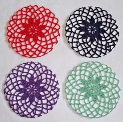 £4.99 • Buy VINTAGE  1940's STYLE FLOWER SNOOD - HAND CROCHETED 