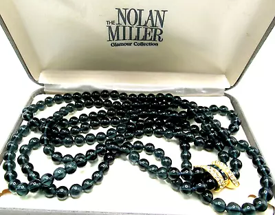 NOLAN MILLER Double Strand Faux Sapphire Necklace In Original Box! • $149.99