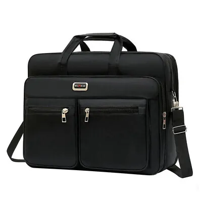 15.6/17/18 Inch Laptop Bag Waterproof Notebook Shoulder Bag Business Briefcase • £13.99