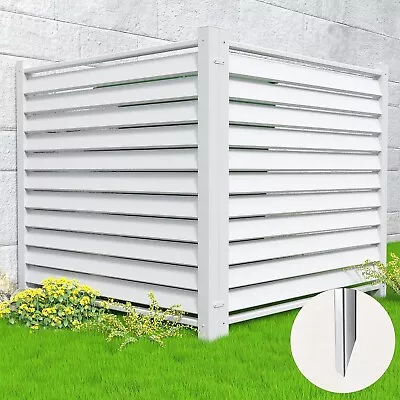 48 W X 48 H Air Conditioner Fence Louvered Vinyl Privacy Fence Panel 2 Pack • $169.99