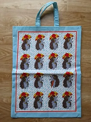 Ulster Weavers Vintage Retro  Hedgehogs  Tote Shopping Bag PVC Cotton Oilcloth • £8.50