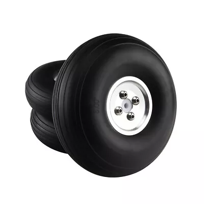 1Pair RC Airplane 2.75 /70mm  CNC/Dia-Casting  Aluminum Hub PU Wheels  FM • $15.99