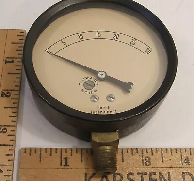 Vintage Marsh Instrument Co Skokie Il Pressure Gauge • $9.99