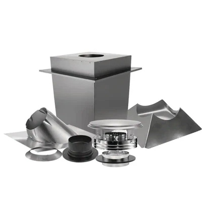 $307.59 • Buy Chimney Pipe Up Through The Ceiling Basic Install Kit 6 In. X 17 In. Triple-Wall