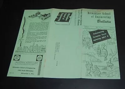 1954 MSOE Milwaukee School Of Engineering Bulletin • $12