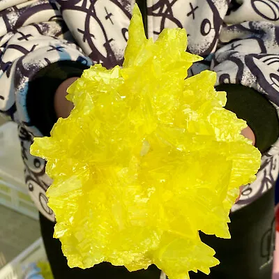 3.1LB Rare Large Natural Yellow Sulfur Crystal Quartz Crystal Mineral Specimen. • $0.99