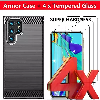 Tempered Glass Screen Protector+ Cover Case For Samsung A05s A15 A34 A54 A25 A14 • £4.68