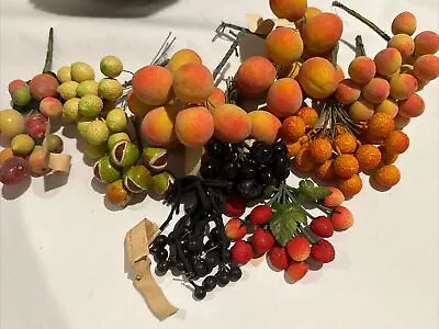 Vintage Antique Millinery Fruit Lot • $14.99