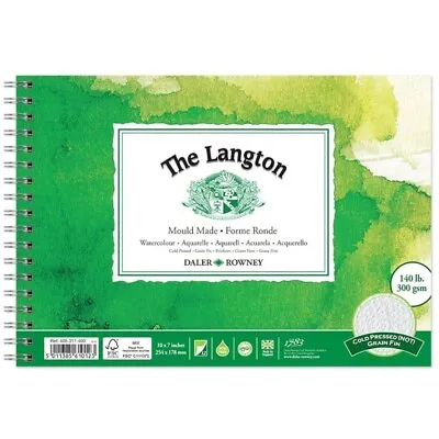 Daler Rowney Langton Watercolour 140lb Spiral NOT 10x7  • £14.69