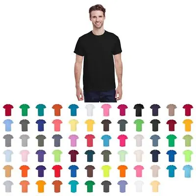 Gildan Mens Plain T Shirts Solid Cotton Short Sleeve Blank Tee Top Shirts S-3XL • $3.95