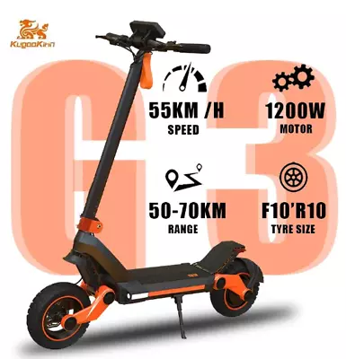 Kugoo Kukirin G3 Electric Scooter 1200W 52V 18Ah Foldable Off-road EScooter 70KM • £699.99