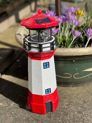 GARDEN SOLAR 'DELUXE' LIGHTHOUSE / BEACON Powerful Battery (SOR2095) Quality • £15.49