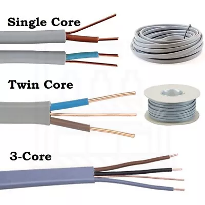 Single Twin And Earth 3 Core And Earth Quality Electrical Cable Wire 6241 6242 • £73.12