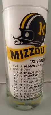 Vtg University Of Missouri Football Glass Vintage 1972 Tumbler Mizzou Tigers MU • $19.45