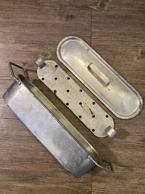 $30 • Buy Vintage Fish Poacher Steamer Roaster Baking Tin Pan GBL Or GBC #40 Cookware