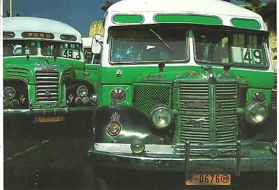 Malta - Old Buses - New Postcard • £1.20