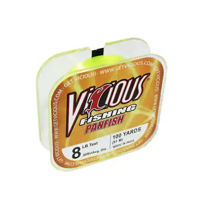 Vicious Fishing Panfish Hi-Vis Yellow Mono - 8LB 100 Yards • $6.67