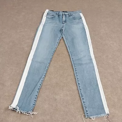 J Brand Womens Size 25 Blue High Rise Frayed Hem Skinny Jeans • $18.88
