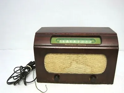 Vintage NU National Union USA Wood Tabletop Tube Radio Model G-619 Works!! • $124.99