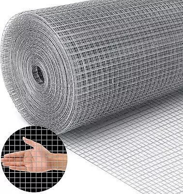 Hardware Cloth 1/2 Inch Chicken Wire Fence Galvanized Welded Cage Wire Mesh Rol • $43.59