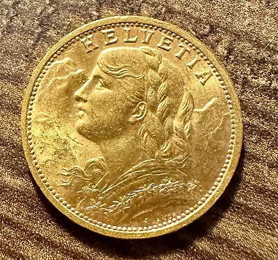 1935-L B Swiss Gold 20 Francs Helvetia BU • $450