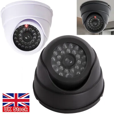 1/2 X DUMMY DOME CCTV SECURITY CAMERA FLASHING LED INDOOR OUTDOOR FAKE CAM UK • £5.99