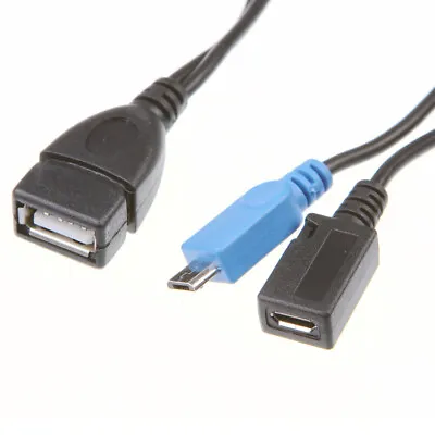 Micro USB Male To Micro USB Female Host OTG Cable Adapter Splitter For Note 3 4 • $2.49