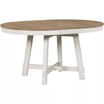  Modern Round Extendable Dining Table With 16  Leaf Wood  Table For Living Room  • $416.03