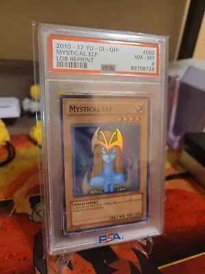 YUGIOH! PSA 8  Mystical Elf LOB-062 Super Rare Unlimited • $40