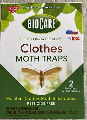 BioCare Clothes Moth Sticky Traps With Pheromone Lures Nontoxic Free Shipping • $12