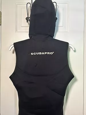 Scubapro Wetsuit Top W/ Hood Adult Small- Sleeveless 3mm- Fast Shipping • $22.49