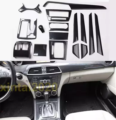 Car Accessories ABS Carbon Fiber Trims Kit Cover For Benz C-Class W204 2011-2013 • $292.99