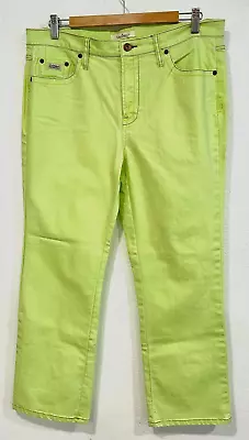 $27.50 • Buy Z.Cavaricci Authentic Vintage Jeans Lime Green Straight Leg 35x27 EUC Womens 12
