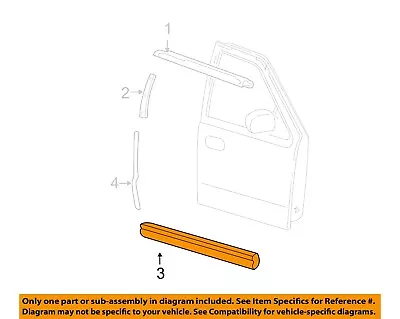 FORD OEM 01-03 F-150 FRONT DOOR-Body Side Molding Left YL3Z1620879APTM • $78.18